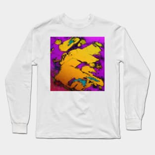 Yellow erosion Long Sleeve T-Shirt